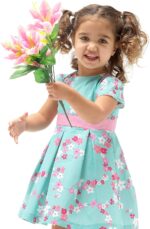 Little Girls Party Dress – Pretty Princess 100% Cotton Dress, Short Sleeved for Toddler 6 Months to 4 Years - by The Little Dress Co