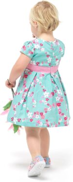 Little Girls Party Dress – Pretty Princess 100% Cotton Dress, Short Sleeved for Toddler 6 Months to 4 Years - by The Little Dress Co - Image 5