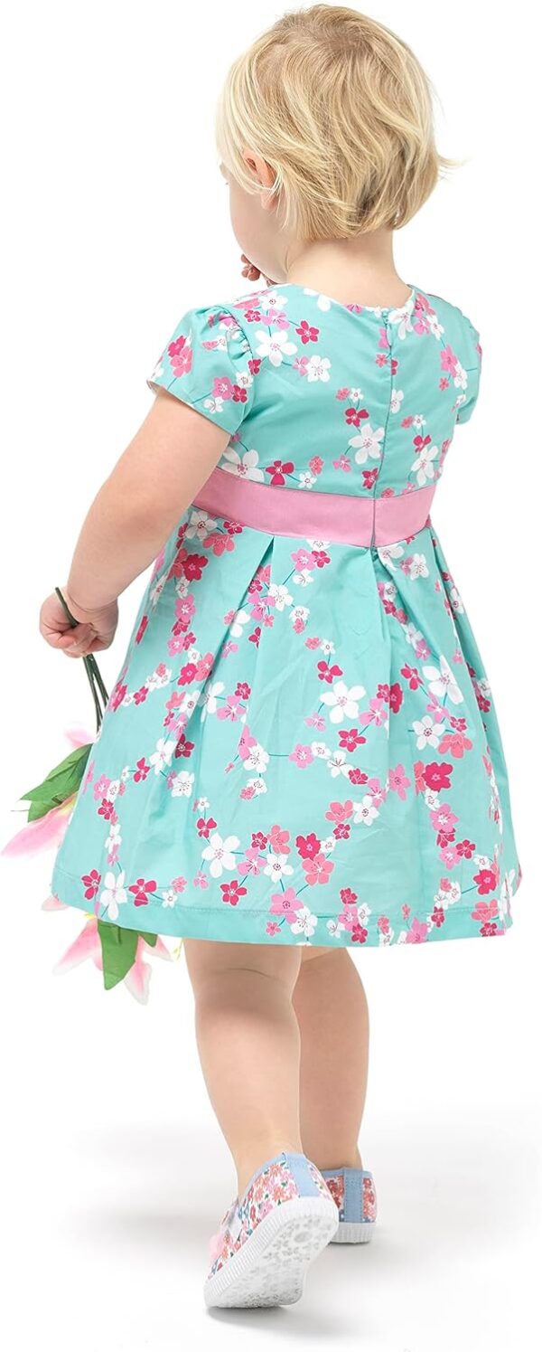 Little Girls Party Dress – Pretty Princess 100% Cotton Dress, Short Sleeved for Toddler 6 Months to 4 Years - by The Little Dress Co - Image 5