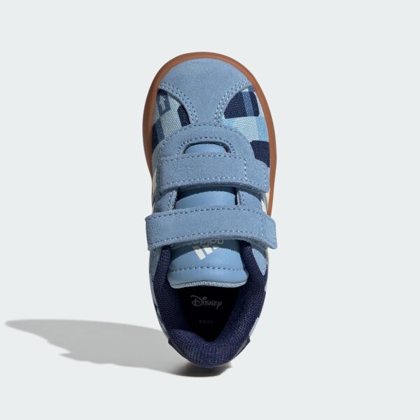 adidas Disney Mickey Mouse VL Court Shoes Infants, Leather Upper, Blue - Image 3