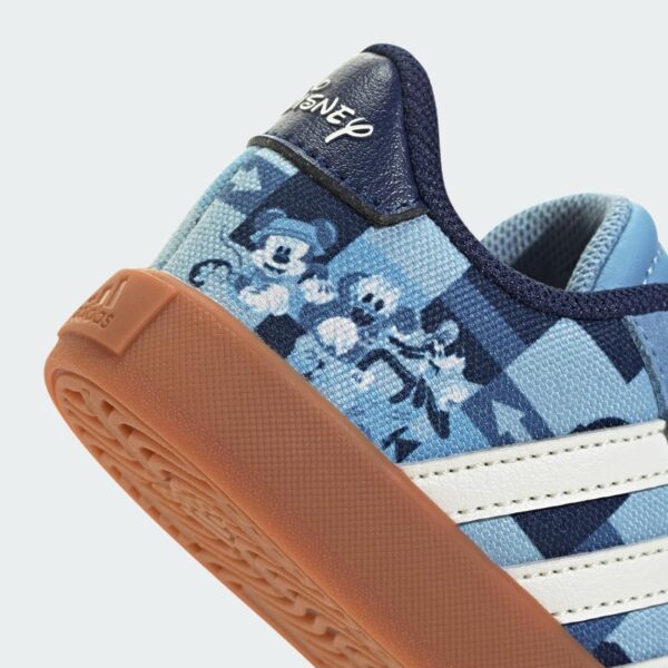 adidas Disney Mickey Mouse VL Court Shoes Infants, Leather Upper, Blue - Image 4