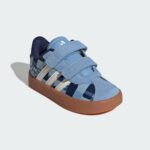 adidas Disney Mickey Mouse VL Court Shoes Infants, Leather Upper, Blue - Image 5