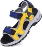 Kids Sandals Boys Sports Outdoor Sandal Athletic Air Cushion Beach Shoes Hook and Loop Summer Footwear for Holidays, Walking, Camping, Travelling