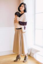 Konny Baby Carrier SoftBreeze Luxury Carrier Wrap, Easy to Wear Baby Wrap Carrier, Perfect Essentials Cloths for Newborn Babies up to 44 lbs, (Wine Dot, S) - Image 7