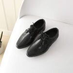 Children's Shoes Boys Suit Shoes Wedding Shoes Performance Leather Shoes British Style for Children Casual Shoes Boys Kids Baby Shoes Uniform Shoes Kids Low Shoe Lacing Leather Shoes, black, 36 EU - Image 3