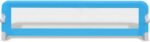 vidaXL Toddler Safety Bed Rail Set in Blue - Convenient Fold Down Feature, Compliments all Bed Types, Crafted from Washable Polyester Fabric - Image 4