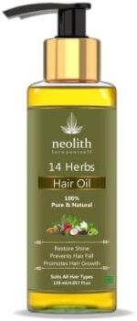 Neolith 14 Herbs Scalp and Hair oil for Hair Fall Control, Scalp nourishment, Hair regrowth || 100 ML