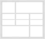 vidaXL Wall Mounted Shelf - Modern White Engineered Wood Display Shelf with 10 Open Compartments for Living Room, Bedroom, Office - Image 5