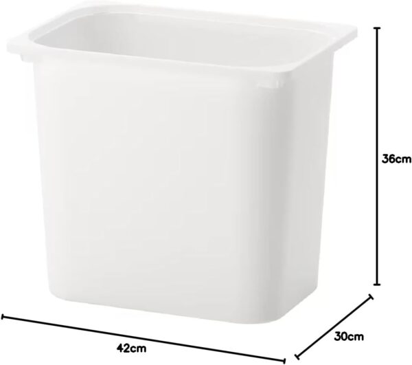 TROFAST Large Deep Plastic Storage Box (42x30x36 cm), White Toy & Equipment Organizer Bin - Image 2