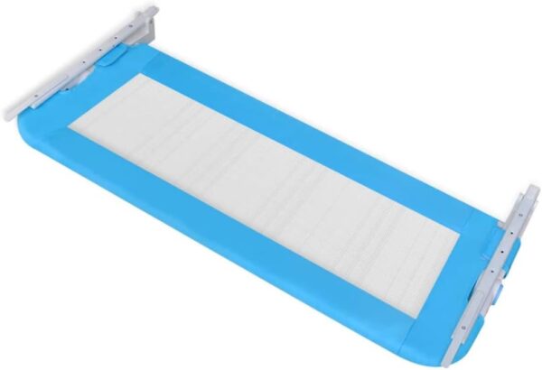 vidaXL 2x Toddler Safety Bed Rail Home Bedroom Baby Kids Nursery Protective Gate Bed Guard Safety Rail with See-through Mesh Blue 102x42cm - Image 6