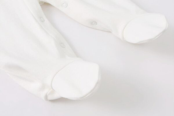 BINIDUCKLING Baby Boys Girls Snap-Up Sleepsuit, Cotton Baby Footed Pajamas - Long Sleeve Baby Grows Sleepwear for 0-12 Months, 2-Pack - Image 7