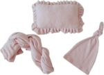 3pcs/Set Newborn Photography Props, Newborn Stretch Swaddle Wrap Blanket Hat and Posing Pillow Prop Baby Newborn Photography Photo Blanket Set for Baby 0-6 Months - Image 2