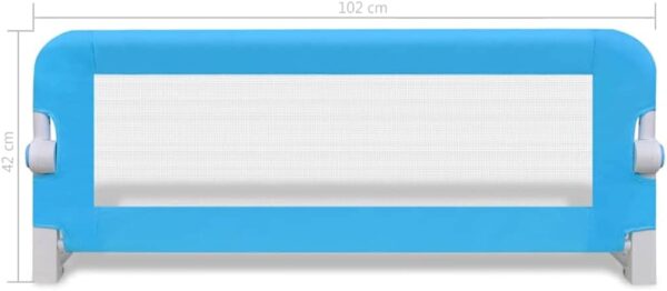 vidaXL 2x Toddler Safety Bed Rail Home Bedroom Baby Kids Nursery Protective Gate Bed Guard Safety Rail with See-through Mesh Blue 102x42cm - Image 8