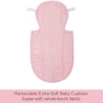 INFANZIA New 2-in-1 Head & Body Supports for Baby Newborn Infants - Extra Soft Stroller Cushion Pads Car Seat Insert, Seasons, Pink - Image 4