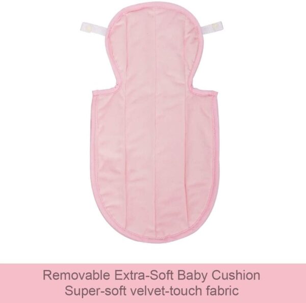INFANZIA New 2-in-1 Head & Body Supports for Baby Newborn Infants - Extra Soft Stroller Cushion Pads Car Seat Insert, Seasons, Pink - Image 4