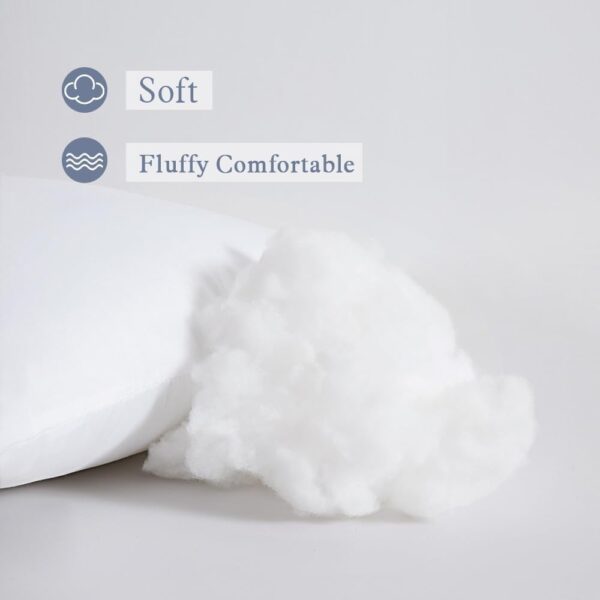 MIULEE Cushion Inserts 30cm x 50cm, Throw Pillow Insert for Sofa/Bed, Decorative Cushion Inner Pads, White Cushion Filler, Rectangle Pillow Stuffer, 12 x 20 Cushion Insert 2 Pack - Image 2