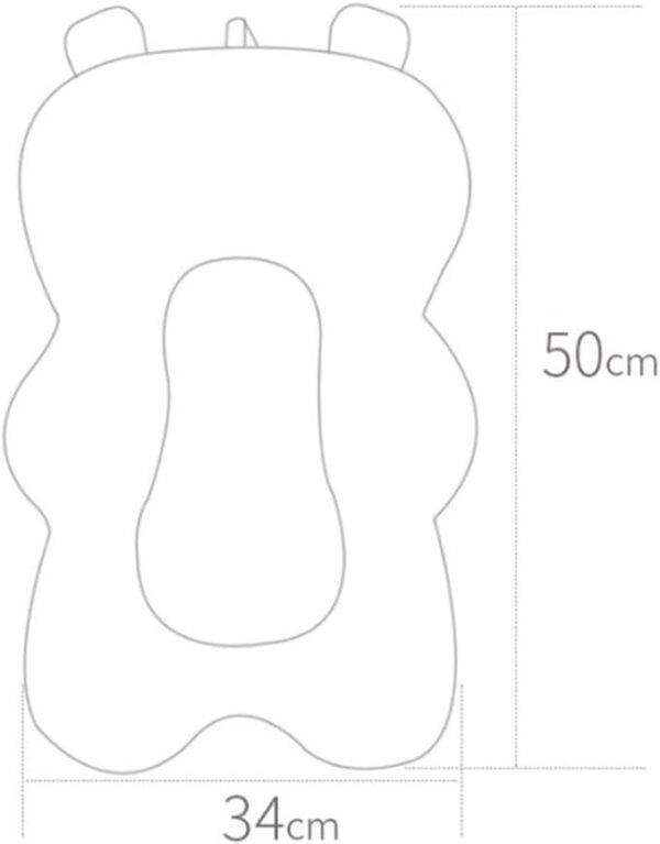 belupai Baby Bath Pad, Foldable Newborn Bathtub Cushion, Anti-Slip Baby Bath Cushion Mats, Newborn Shower Bath Tub Support Seat Mat(Panda) - Image 6