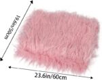 Uposao 2 Pcs/set Newborn Photography Props, DIY Newborn Infant Blanket Swaddle Wrap Set Soft Faux Fur Photography Backdrops Mat Rug for Baby Boys Girls - Image 4
