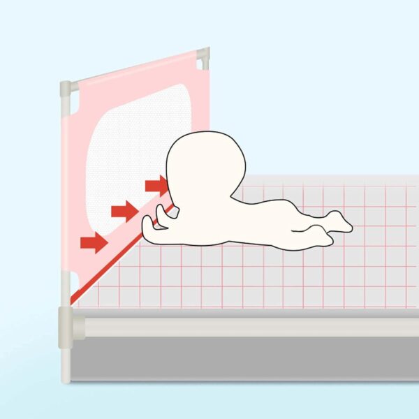 FOGUO Bed Rail for Toddlers for Twin Bed, Bed Rail for Kids Full Size Bed, Bed Rail for Baby Crib, Extra Long Bed Guardrail, Vertical Lifting Bed Guardrail, for Large Bed & Double Bed - Image 7