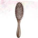 MAGICLULU Baby Shower Brush Wood Comb Hairbrushes Natural Bristle Brush Scalp Massage Brush Scalp Comb Massage Comb Hair Brush Bristle Paddle Brush Detangling Brush Hair Care Hair Comb - Image 3