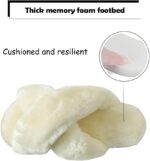 Womens & Girls Slippers Ladies Fluffy Plush House Slippers Cozy Open Toe Faux Fur Sliders for Girls Warm Sandals Indoor Winter - Image 4