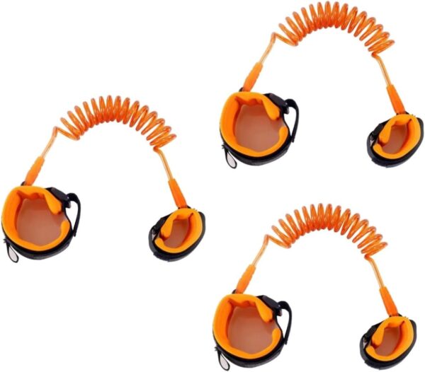 VICASKY 3pcs Walking Safety Harness for Kids Toddlers Safety Leash Wrist Link Traction Rope Anti Lost Belt Orange - Image 8