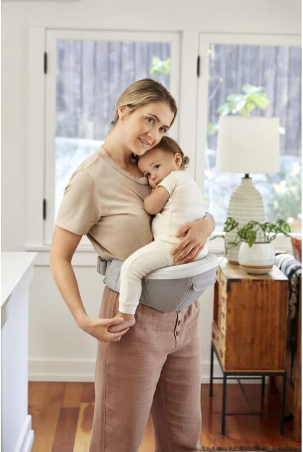 Ergobaby Alta Hip Seat Baby Carrier with Baby Seat for Babies and Toddlers from 4 Months (5.5 kg - 20.4 kg), Carrier with SoftFlex Mesh, Pearl Grey - Image 18