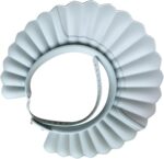 Baby Shower Cap Bathing Cap Safe Silicone Protection Bath Cap Soft Adjustable Visor Hat for Protector Head Eye Ear Shampoo Caps for Toddler,Baby, Kids,Children (Haze Blue) - Image 3