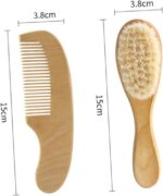 Toyvian 5 Sets Wool Brush Set Bath Kits Wood bristles Baby Brush Newborn Hair Brush Baby Hair Comb Toddler Hair Comb Baby kit Newborn Baby Hair Brush Baby Hair Care Brush Newborn Hair Comb - Image 2