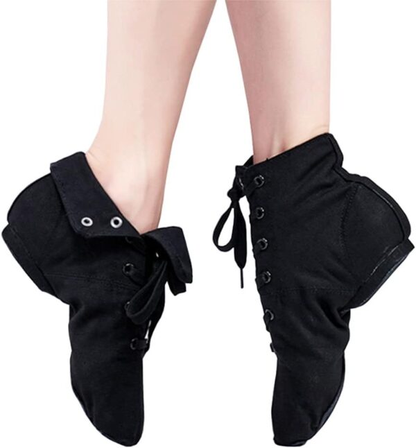 Women's Jazz Shoe, Canvas Ballet Dance Shoes Split Sole Flat Gymnastics Dancing Slippers - Image 7