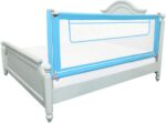 KISYHOLG Sturdy Bed Rail With Storage Bag, Extra Long Mesh Crib Rail For Toddlers, Vertical Lifting Infants Safety Guardrail