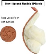 Womens & Girls Slippers Ladies Fluffy Plush House Slippers Cozy Open Toe Faux Fur Sliders for Girls Warm Sandals Indoor Winter - Image 5