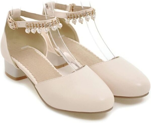 Girls School Shoe Girls Mary Jane Dress Shoes Pumps Low Heels Flower Party High School Prom Sandals Grils Dress Shoes Girl High Heels - Image 7