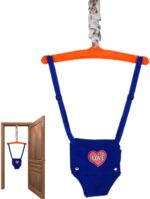 Kid Doorway Jumper, Door Jumper for Kid with Adjustable Strap, Walking Harness Function, Easy Setup, Fun Activity, Baby Jump Chair Bounce Swing