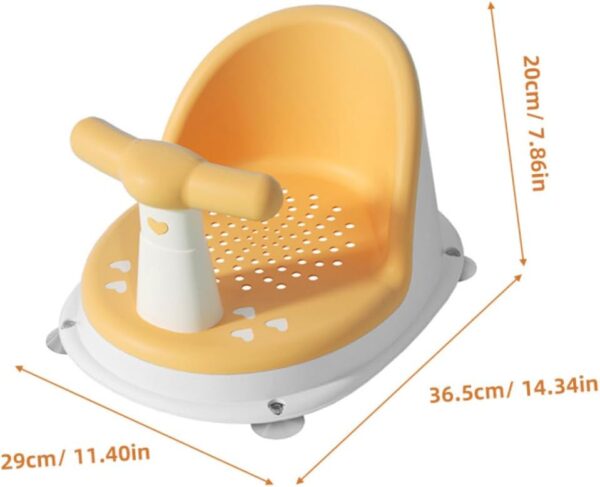 QUMIIRITY Bath Tub Seat for Baby Pp TPE Material Bathing Support Seat 6-12 Months Baby Bathing Chair Nonslip Bath Seat - Image 2