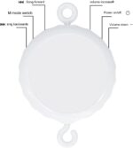 Crib Mobile Motor - 3 Modes Kid Music Box Spinner - 24 Piano Lullabies Crib Music Mobile Crib Attachment, Volume Control Mobile Rotary Music Box Spinner for Kids - Image 8