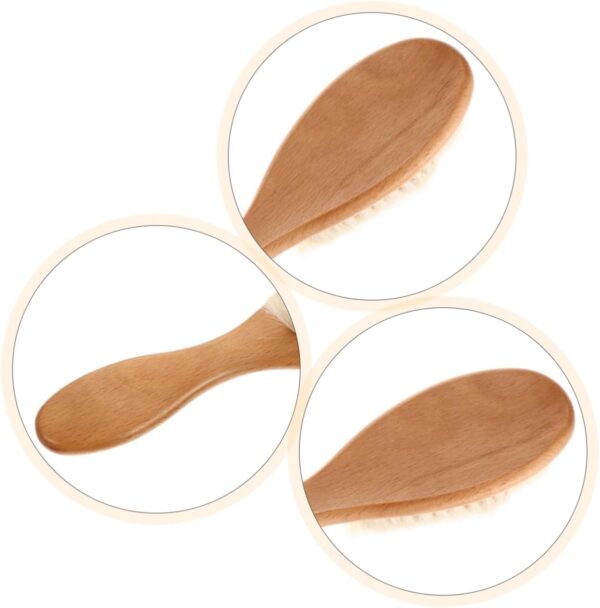 SHOWERORO Children's Baby Wooden Hair Brush Set Toddler Wool Brush Comb for Gentle Scalping and Hair Care - Image 9