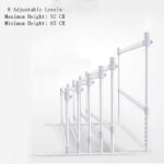 Bed Rails For Toddlers, Vertical Lifting Foldable Bed Guardrail Crib Bed Rails Guard, with Double Lock, Made of Mesh, Airflow is Not Restricted, Storage Design, Fits Most of Beds, - Image 3