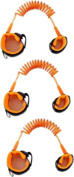 VICASKY 3pcs Walking Safety Harness for Kids Toddlers Safety Leash Wrist Link Traction Rope Anti Lost Belt Orange - Image 9