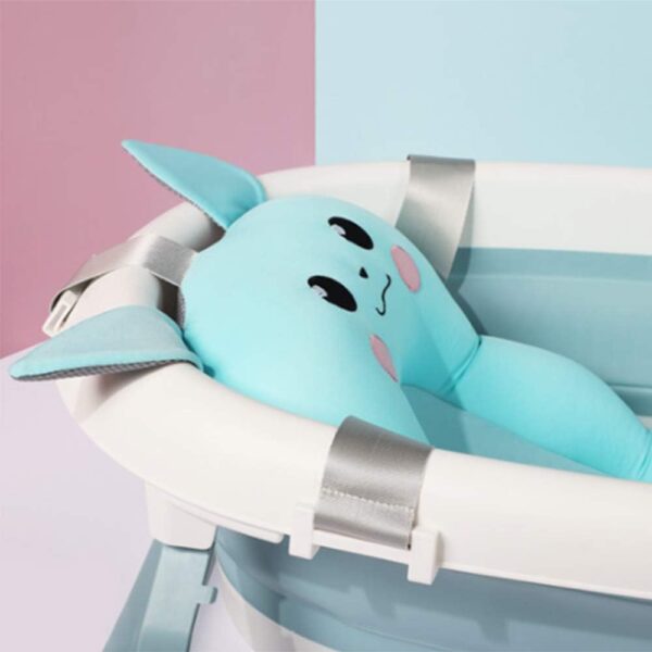 belupai Baby Bath Pad, Foldable Newborn Bathtub Cushion, Anti-Slip Baby Bath Cushion Mats, Newborn Shower Bath Tub Support Seat Mat(Panda) - Image 7