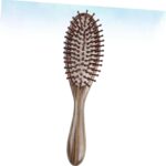 MAGICLULU Baby Shower Brush Wood Comb Hairbrushes Natural Bristle Brush Scalp Massage Brush Scalp Comb Massage Comb Hair Brush Bristle Paddle Brush Detangling Brush Hair Care Hair Comb - Image 8