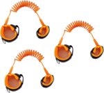 VICASKY 3pcs Walking Safety Harness for Kids Toddlers Safety Leash Wrist Link Traction Rope Anti Lost Belt Orange