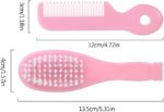 Newborn Caps Brush Soft Hair Brush Hair Comb Set Travel Hair Comb For Baby Toddler Bathing Head Massage - Image 9