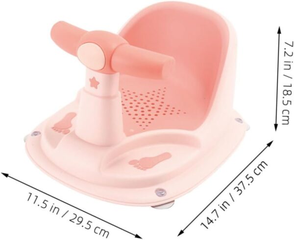 WATIIFUFU Infant Bathtub Seat 6-12 Months Baby Bathing Chair Non-Slip Design Versatile Bath Seat for Boys and Girls - Image 2