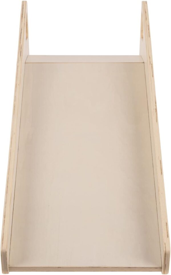 KiddyMoon Wooden Slide For Baby Multifunction Montessori Toddlers Indoor Freestanding Slide 2In1 Chair For Children Slide For Ball Pit Sturdy Climbing Toy, Large, Natural - Image 8