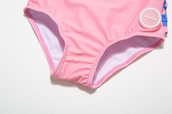 BONVERANO Infant and Baby Girl Swimsuits/Rashguard One Piece UPF 50+ Sun Protection Ruffle Zipper with Sun Cap. - Image 6