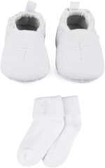 LACOFIA Baby Girls Anti-Slip Soft Sole Slipper Shoes Prewalkers White