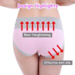 Women's Maternity Knickers Cotton Under The Bump Pregnancy Postpartum Underwear V Shape Low Wasit Bikini Pants Breathable Strench Underpants,6 Pack,UK Size:4-16 - Image 3
