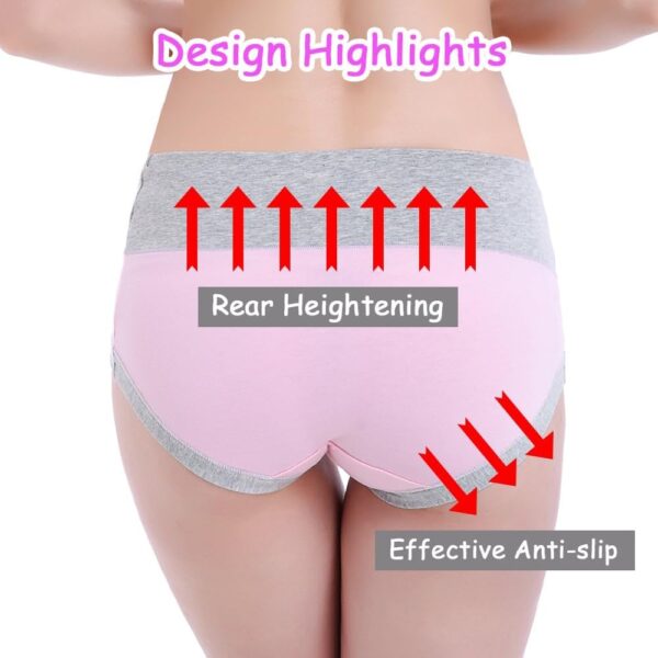 Women's Maternity Knickers Cotton Under The Bump Pregnancy Postpartum Underwear V Shape Low Wasit Bikini Pants Breathable Strench Underpants,6 Pack,UK Size:4-16 - Image 3
