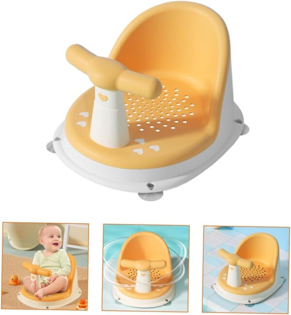 QUMIIRITY Bath Tub Seat for Baby Pp TPE Material Bathing Support Seat 6-12 Months Baby Bathing Chair Nonslip Bath Seat - Image 3